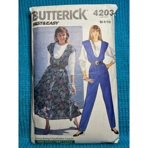 Butterick Sewing pattern 4203 Dress Jumpsuit scoop neck size 6 8 10